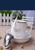 Quottea timeQuot Heart Tea Infuser Filter Balls Fillers de chás de aço inoxidável