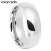 Couleur en or blanc couleur tungstène ring en carbure simple groupe de mariage hommes hommes fiançailles anniversaire cadeaux dôme confort polit ajustement