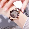 Wristwatches Women Leather Strap Analog Quartz Watch Men's Blue Glass Belt Business Ladies Wrist Lady Dress