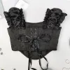 Broquet de corset tropable de brocade sexy surbust Top avec un bandoulière Slimming Corps Shaper Plus taille Lingerie corselet de taille