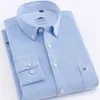 Men's Casual Shirts Spring And Autumn 2024 Cotton Oxford Spinning Long Sleeve Iron Free Shirt Luxurious Slim China Business