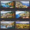 Italia European Paesaggio Abstract Oil Painting Stampe Varenna Como Lake Poster Grande tela di pittura da parete Arte Domanda