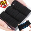 50/200 % Black Hair Bands For Women Girls Hairband High Elastic Rubber Band Hair Ties Ponytail Holder Scrunchies Accessoires