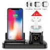 Cases 3 in 1 magnetisch oplaaddok snel opladen Qi draadloze lader Stand Pad Connector voor Samsung iPhone en Apple Watch