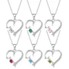 Pendant Necklaces Pendants Jewelry Diamond Peach Heart Mothers Day Gift Family Daughter Sister Crystal Necklace Drop Delivery 2021 Otrqp