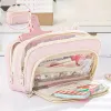 Kawaii Pencil Case Torebka duża pojemność urocza torba z penunkiem powrót do szkolnych materiałów dla dziewcząt uczniów dzieci Koreańskie papiery papiernicze