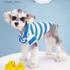 Odzież dla psa odzież letnie ubrania miękka oddychająca polo koszula Polo Puppy Striped Bluza dla małych średnich psów Come Cat L46