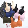 Reggispi da donna senza fluido reggiseno di seta di seta rimovibile cuscinetto per la mutande per bralette senza anello in acciaio push up yoga giubbotto