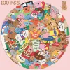 100st söta björnklistermärken Lyckliga barn dekaler för barn gitarr anteckningsbok bagage klippbok kylskåp graffiti klistermärke