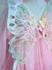 2024 Childrens Princess Evening Gown Sleeveless Pearls Appliques Design Wedding Birthday Baptism Party Girls Dresses A3649 240326