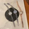 Armbanduhr Mode Frauen Uhren Luxus Sea Blue Fritillaria kleine quadratische Zifferblätter Metallarmband Relojes Para Mujer