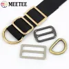 10Pcs 12-50mm Metal D Ring Buckles Tri Glide Slider Adjuster Hook Bag Buckle Strap Webbing Clasp Hanger DIY Hardware Accessories