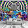 Tapisseries 3d Moon Forest Tapestry Wall Test suspendu boho esthétique chambre décoration chambre accessoires de maison