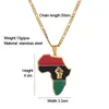 Подвесные ожерелья африканская карта Символ кулак из нержавеющей стали Мужчины женщины Африка Карты черная жизнь вещества этнические украшения
