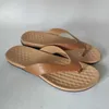Slippers Women Retro PU Leather Beach Flip Flops Female 2023 Summer Clip Toe Thong Sandals Woman Flat Casual Non Slip Outdoor H240409 KBZ7