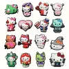 MINISO 16/30pcs Kitty Shoe Decorations Accessories Charms For Clogs Bogg Bag Bubble Slides Sandals, Gift Idea for Birthday