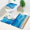 Badmatten Verse groene bladeren Watersteenmat Landschap Kind Badkameraccessoires Set Flanel Anti Slip voet Tapijten Toiletbedekking