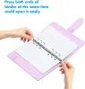 Supplies A6 PU Leather Personal Notebook Planner with 40 Pages LooseLeaf Papers and 6pcs Binder Zipper Bags with Category Stickers