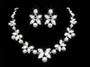 Goedkope strass faux parels bruids sieraden sets oorbellen ketting ketting kristal bruids prom party optocht meisjes bruiloft accessoires in 2433378