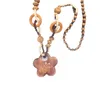 Colliers pendants 2023 Boho Jewelry Style ethnique à main longue perle Collier d'éléphant en bois pour les femmes