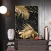 3pcs abstrakte goldene Blattplakate und Drucke Nordische Cuadro -Leinwand Malerei modernes Wandbild für Wohnzimmer Home Dekoration