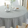 Table de table en coton lin nordique nordique norde rond