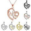 Pendant Necklaces Pendants Jewelry Diamond Peach Heart Mothers Day Gift Family Daughter Sister Crystal Necklace Drop Delivery 2021 Otqpv