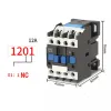 CJX2-1810 18A 3P Ingen växelströmskontakt 12A LC1-D12 Magnetstarter AC220V 380V 110/48/24V Modular Kontaktor Kontakter DIN RAIL SWITCH