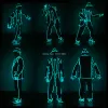 2021New Type El Suit Suit bricolage Accessoires de vêtements de fête brillants par le style de DJ Men DJ Gift For Bar Party DIY Decoration