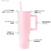 Mugs SIM 40oz stainless steel tumbler with handle lid straw bi capacity beer mu water bottle powder coatin outdoor campin cup Second eneration L49