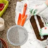 Dekorativa blommor trädgårdsarbete tillbehör jordskärmsikt fint mesh rostfritt stål rund hål sifter