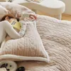 Bedding Sets Thicken Full Set 4Ps With Bed Sheet245 270cm Quilt Cover220 240cm Pillowcase 2(48 47cm) Solid Lazy Fur Edging