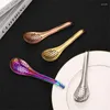 Cuillères 1 / 2pcs Caviar Spoon Pot Filtre avec une longue manche Vintage Thé Set Small 56 trous outils de cuisine