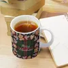 Tasses biscuits en pain d'épice. Masse de Noël Branches de berne en céramique avec poignée café 11 oz pour la maison de bureau cadeau bricolage