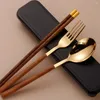 Dijkartikelen Sets Chopsticks Lepel Set éénpersoon draagbare keukenaccessoires studenten servies