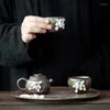 Tee -Sets Keramik Tee Set Home Chinesische Teekanne und Teetassenschalen Wasserstraße Ein Topf Zwei Tassen