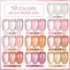 Lilycute Jelly Rose Nude Gel Rigoux de ongles translucides Gel Vernis Vernis Semi Permanent Gel Varnis Nail Art UV Gel Varnis