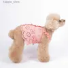 Vêtements de chien vêtements de chien robe de mariée de mariée d'été chat de vêtements de compagnie jupe preppy robes yorkshire poodle bichon vêtements come l46