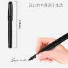 Black Samurai FOuntain Penna di alta qualità Black Forest Black Eccellente titanium Office School Supplies scrivendo penne a inchiostro liscio