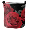 Sac à linge Saint Valentin Rose Rose Red Floan Dirk Panier imperméable Vêtements Organisateur Organisateur Rangement