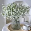 Fleurs décoratives 10pcs 52 cm Blanc Blanc Artificial Gypsophia Flower Bouquet Mariage Decoration Anniversaire de mariage Jardin Home