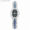 Montre-bracelets Rhinestone Tonneau Pointer Quartz Luxury Luxury Starry Dial Analog Party Robe Gift for Women / HER240409