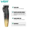 VGR V003 Full Metal USB Men's Barber Machine Professional Hair Clipper for Men Ceramic Blade Hair Cutting Machine 9000 RPM