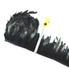 卸売5-10ヤードダークグリーンルースタートリムフェザーフリンジdiyニードルワーククラフト用の羽毛