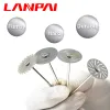 Lanpai 10pcs Dental Lab Lab Diamond Runting Disc Shank Mandrel Burs двойной боковой диск Политочный стоматология Инструменты