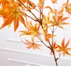 Home Decorations Flowers Artificial Maple Leaf Groen Landschap Garden Decoratie Plastic rode esdoorn herfstbladeren