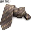 Neck Ties Tie mens formal dress business 8cm wide champagne stripe dot professional shirt tie hand tie Korean weddingQ