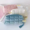 Japanese Pillow Pencil Bag High-value Cream Color Large-capacity Zipper Stationery Pencil Case Girls Makeup Storage Bag School