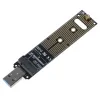 البطاقات المحمولة عالية الأداء NVME إلى محول USB M.2 SSD إلى Typea Card USB 3.1 Gen 2 Bridge Chip to M2 SSD Key M for Windows XP/7/