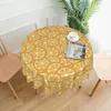 Tafelkleed sinaasappels plakjes rond tafelkleed fruit print beschermer vintage woonkamer eetkamer ontwerphoes